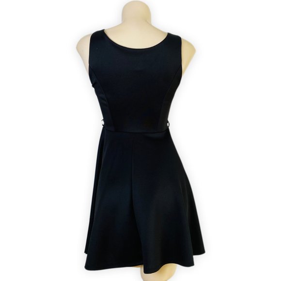 Fit and Flare Black Dress Size S - Picture 2 of 9